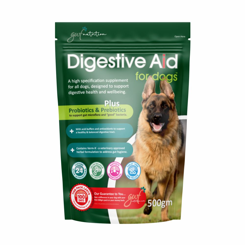 Digestive Aid for Dogs | Digestive Supplements & Probiotics for Dogs | 500g Pouch